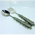 thumbnail image 2 of 2 Piece Set Salad Servers in May Green Stones With Box, 2 of 8