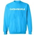 thumbnail image 2 of OXI Crewneck Sweatshirt - Cats>People, Basic Casual Sweatshirts for Men's and Women Fleece Sweatshirt Long Sleeve - Sapphire 2X-Large, 2 of 2