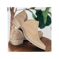 thumbnail image 6 of Colisha Ankle Boots for Women Slip on Booties Chunky Stacked Low Heel V Cut Party Shoes Khaki 7, 6 of 6