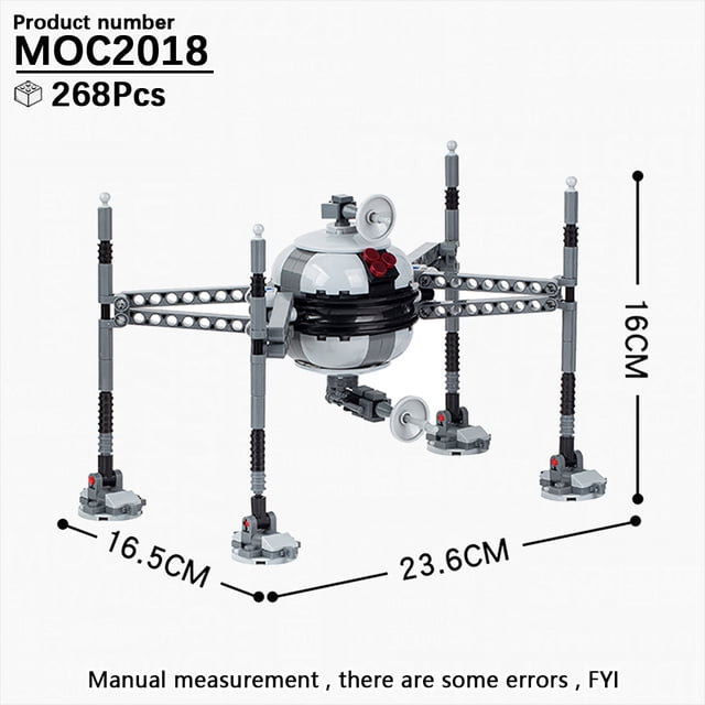 MOOXI Most Complete Space Wars Droid Spider Bot Sentry Adult Building Block Set MOC Brick Model Kit DIY Diorama Toy For Boy Gift,MOC2018