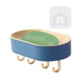 thumbnail image 1 of Caja de jabón colgante Estante de almacenamiento de jabón para baño sin perforaciones con ganchos, 1 of 7