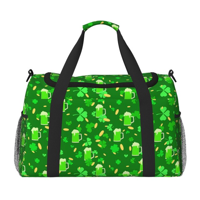 Disketp St Patrick's Day2 Bolsa de Viaje Tipo Duffle, Bolso de Mano para Fin de Semana para Mujer, Bolsa de Gimnasio Ligera para Hombre, Esencial para Viajes