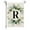 R, variant on RnemiTe-amo 11.8" x 9.1" Linen Letter Garden Outdoor Flag,Double-Sided