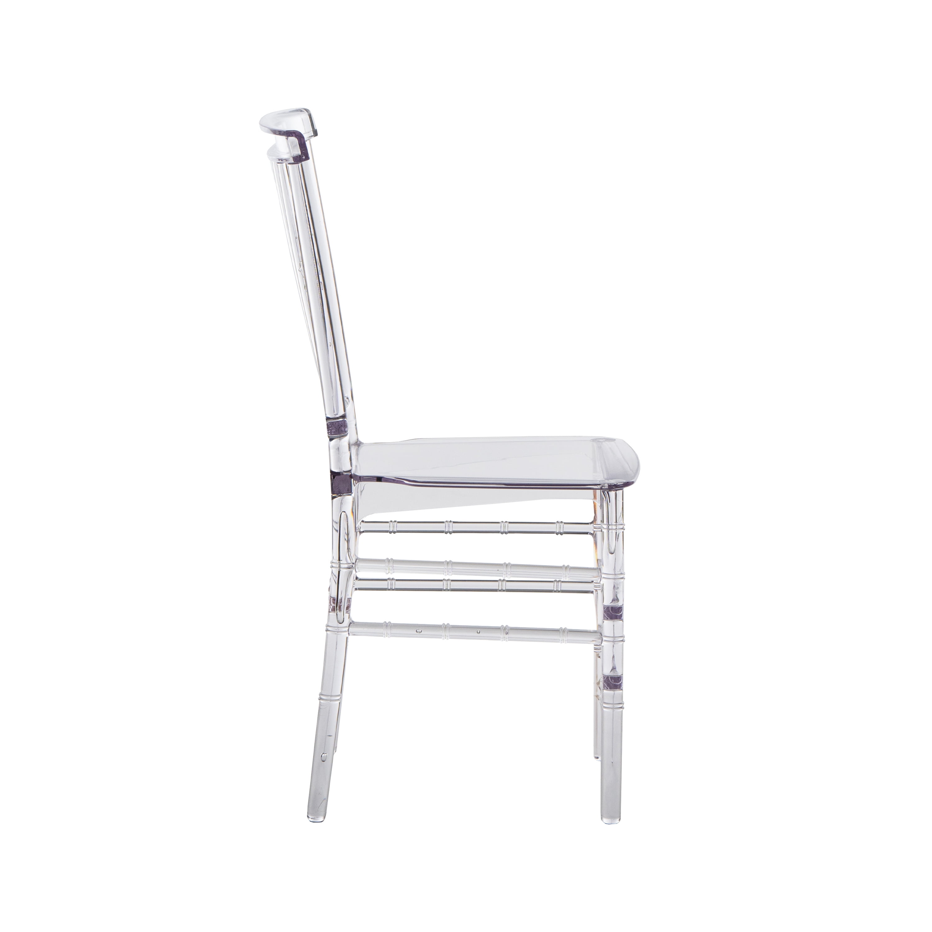 Techni Home Stackable Chiavari Style Clear Acrylic Event Chairs – Set of 4