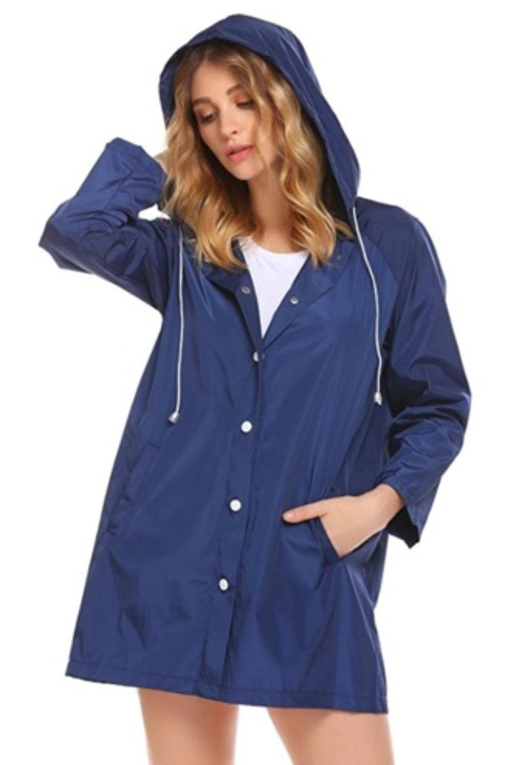 SoTeer Women's Waterproof Rain Jacket Lightweight Hooded Windbreaker Packable Active Outdoor Raincoat S-XXXL 