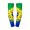 Brazil, variant on Stretchy Quick Dry Cuffs Sleeves Arm Cover With Soccer Accent For Men Women