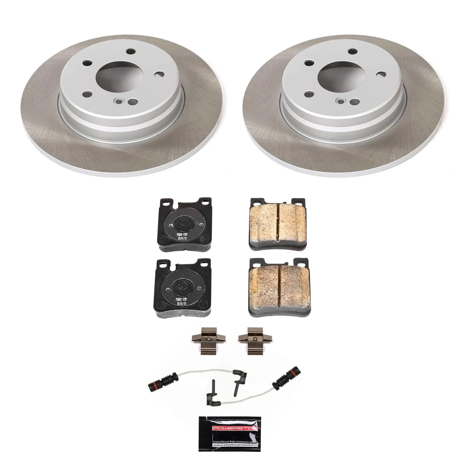 PowerStop Rear Semi-Coated Rotor and Low-Dust Ceramic Brake Pad Kit SC624