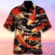thumbnail image 3 of Camisas de playa con estampado 3D de carpa hawaiana, camisas de peces hawaianos para hombres, ropa informal de vacaciones, blusa de solapa de manga corta, 3 of 5