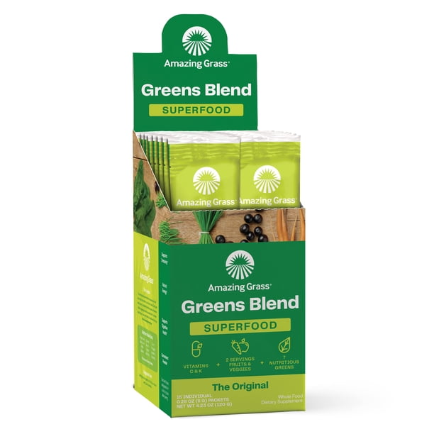 Superfood Powder Amazing Grass Greens Original, 15 porciones