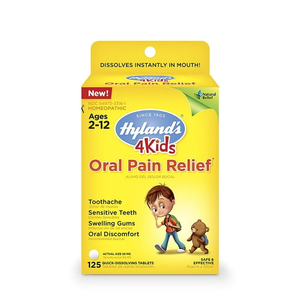 Hylands 4 Kids Oral Pain Relief Homeopathic, 125 Quick Dissolve Tablets