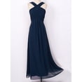 thumbnail image 4 of MSemis Women Sleeveless Long Formal Evening Party Wedding Bridesmaid Dress Navy_Blue 10, 4 of 7