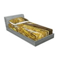 thumbnail image 2 of Ambesonne Scenery Fitted Sheet & Pillow Sham Set, Aspen Trees in Forest, Twin, Yellow, 2 of 2
