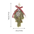 thumbnail image 3 of Cadancy Christmas Door Hanger Swag with Pine Branches Pine Cones Berry Clusters Buffalo Plaid Bow Jingle Bells Rustic Farmhouse Entryway Wall Decoration Holiday Party Supplies, 3 of 7