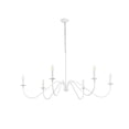 thumbnail image 5 of Living District Rohan 54" 6-Light Transitional Metal Chandelier in White, 5 of 9