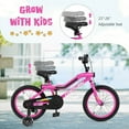 thumbnail image 5 of Costway 16" LED Lighted Kids Bike with Adjustable Seat Coaster Brake Training Wheels Pink, 5 of 10