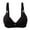 Black, variant on Women's Front Side Buckle Lace Edge Steel-Free Seamless Bra - Yoga/Sleep, Casual/Sexy, All Seasons - Nylon/Spandex, Sizes 36-44