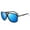Bright black ice blue, variant on Polarized Sunglasses For Men UV400 Protection Driving Retro Fashion Oval Frame TAC Lens PC Frame