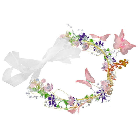 FRCOLOR Fairy Headpiece Wreath Hair Accessories Bride Girl Child 34.50X16.00X0.50CM