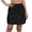 #0053-Black, variant on Fashion Pants Women Ladies Solid-color Stretch Belt Skirt String Button Pockets Shorts Dress