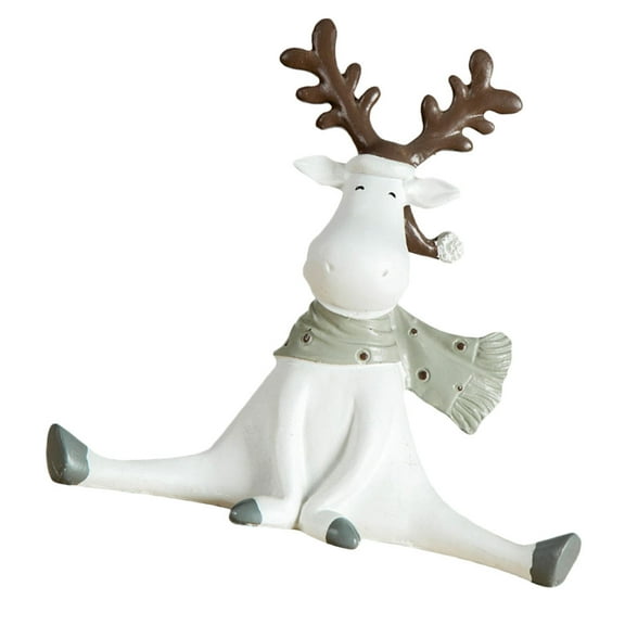ELAYARD Vintage Style Deer Statue for Home Desk Decoration, 1 Piece Indoor Decorative Figurine