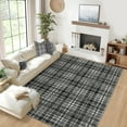 thumbnail image 2 of HOMERRY 9' x 12' Area Rug for Living Room Washable Bedroom Plaid Geometric Carpet, Gray, 2 of 5