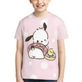thumbnail image 3 of Sanrio Pochacco Kids T-Shirt 3d Printed Graphic T-Shirts Boys And Girls Short Sleeve Shirts For Youth Kids X-Small, 3 of 6