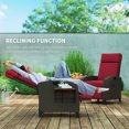 thumbnail image 4 of Outsunny Fauteuil Inclinable d'Extérieur avec Dossier Réglable, Coussin, Rouge, 4 of 10
