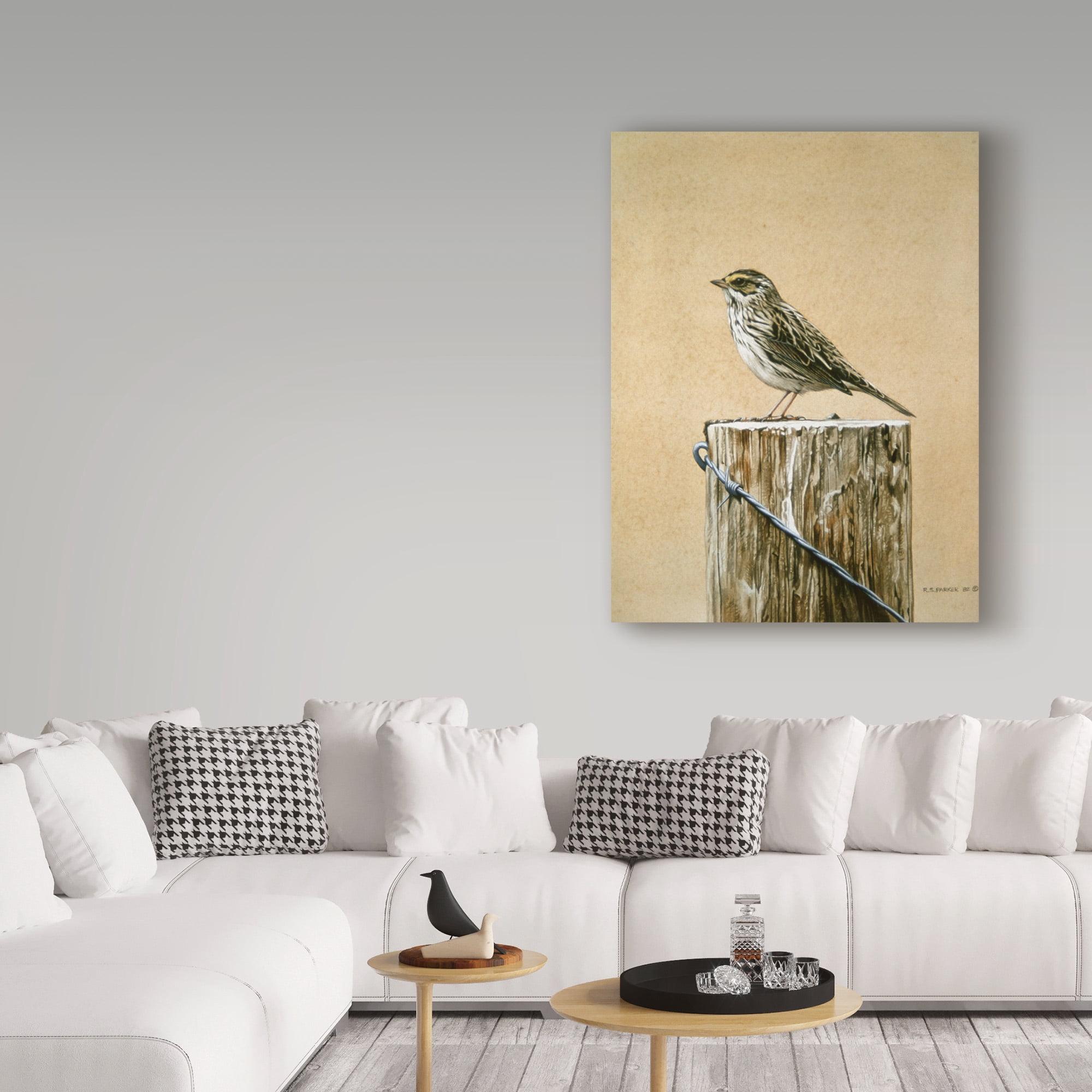Trademark Fine Art 'Savannah Sparrow' Canvas Art by Ron Parker