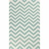 Art of Knot Laughlin Hand Woven Chic Chevron Flatweave Wool Area Rug, Teal
