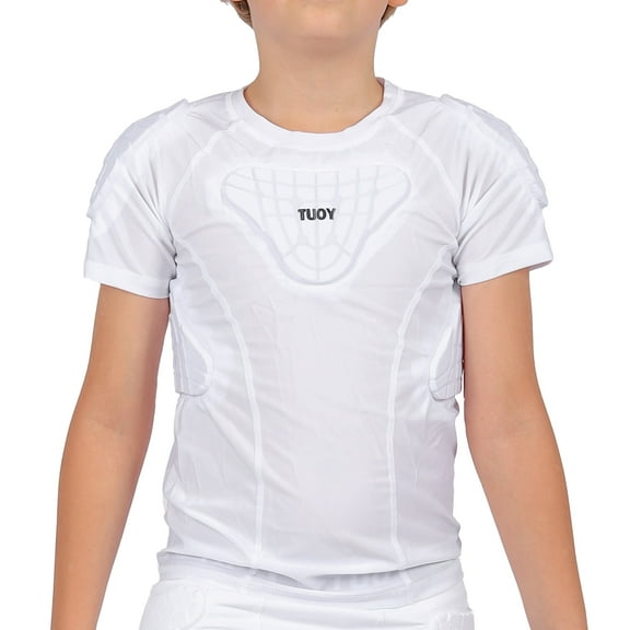 TUOYR Youth Boys Padded Compression Shirts Football Chest Rib Protectors for Baseball Paintball