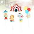 thumbnail image 2 of FRCOLOR Clown Cake Pick 5pcs Circus Clown Balloons Pattern Cake Topper Funny Acrobatics Dessert Insert Fruit Picks Cupcake Decor for Festival Party Gathering,6.3"X4.72"X0.04", 2 of 5
