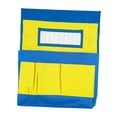 thumbnail image 4 of Fancyes 2xChair Back Pocket with Name Tags Pocket Bag for Preschool Home Daycare Yellow Blue, 4 of 8