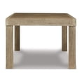 thumbnail image 3 of 48 Inch Cocktail Coffee Table Natural Brown Wood Slatted Style Surface, 3 of 5