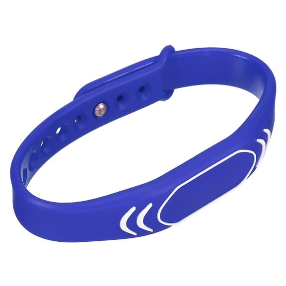 Uxcell 13.56MHz Read Only Adjustable Rfid- Proximity Silicone Wristband Blue