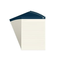 TRU RED Notepads 8.5" x 11.75" Wide Ruled Ivory 50 Sheets/Pad TR58194