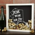 thumbnail image 3 of Torched Alaska Wine Cork Shadow Box Wall Mount Decor 13"x13"x3" Black, 3 of 8