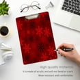 thumbnail image 5 of FMSHPON Snowflakes On Red Background Clipboard Hardboard Wood Nursing Clip Board and Pull for Standard A4 Letter 13x9 inches, 5 of 7