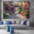 thumbnail image 2 of Mudket Framed Canvas Wall Art Ready to Hang, Pink Hydrangea Print, Farmhouse street Botanical Landscape Wall Decor Canvas Artwork for Living Room Kitchen Bedroom - 12"L x 8"W, 2 of 10
