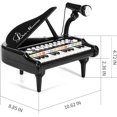 thumbnail image 3 of 24-Key Keyboard, Kids Toy Piano with Microphone, Black, 3 of 3
