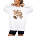 thumbnail image 2 of Football Season Sweatshirt Women Coquette Bow Pennant Game Day Crewneck, White Sweatshirt, M, 2 of 8