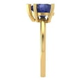 thumbnail image 3 of Solitaire Engagement Ring for Women - 2ct Simulated Tanzanite in 18K Yellow Gold Promise Ring, 3 of 6