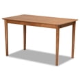 thumbnail image 5 of Baxton Studio Alvis Mid-Century Modern Grey Velvet Upholstered and Walnut Brown Finished Wood 3-Piece Dining Nook Set, 5 of 11