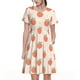 thumbnail image 1 of Balery Orange Peach Vestidos sueltos de manga corta para mujer, vestidos de verano 2025, vestidos casuales de corte A con vuelo., 1 of 6