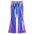 thumbnail image 6 of TSSOE Men's PVC Leather Long Pants 70s Disco Trousers Flared Bell Bottoms Vintage Leggings Tights Colorful L, 6 of 7