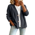 thumbnail image 4 of Stralyhd Denim Shirt Jackets for Women Jean Shacket Jacket Long Sleeve Button Down Cardigan Coat Outwear Trendy Casual Workout Jacket Black M, 4 of 4