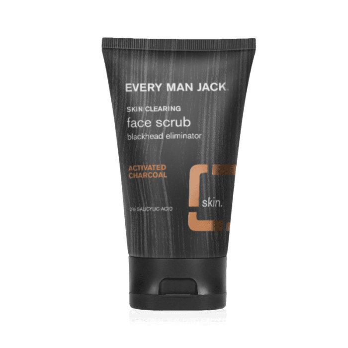 Every Man Jack Face Scrub Activated Charcoal 4.2ounce Naturally Derived, Parabensfree