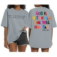 thumbnail image 2 of Womens Tops Oversized Graphic Verse T-Shirt "God Is Within Her" Inspirational Top Crew Neck Casual Tee Soft Blend Fabric M Sweaters For Women, 2 of 8