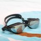 thumbnail image 2 of Gafas de natación antivaho, impermeables, sin fugas, protección UV, gafas de espejo, junta de silicona suave, gafas de natación profesionales para adultos, hombres, mujeres, niños Rojo Verde, 2 of 5