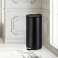 thumbnail image 6 of Ataucjin 8 Gallon Round Trash Can with Soft-Close Lid and Foot Pedal, Compact Kitchen Trash Can with Removable Liner Bucket, Stainless Steel Garbage Bin for Office, Bedroom, 6 of 6
