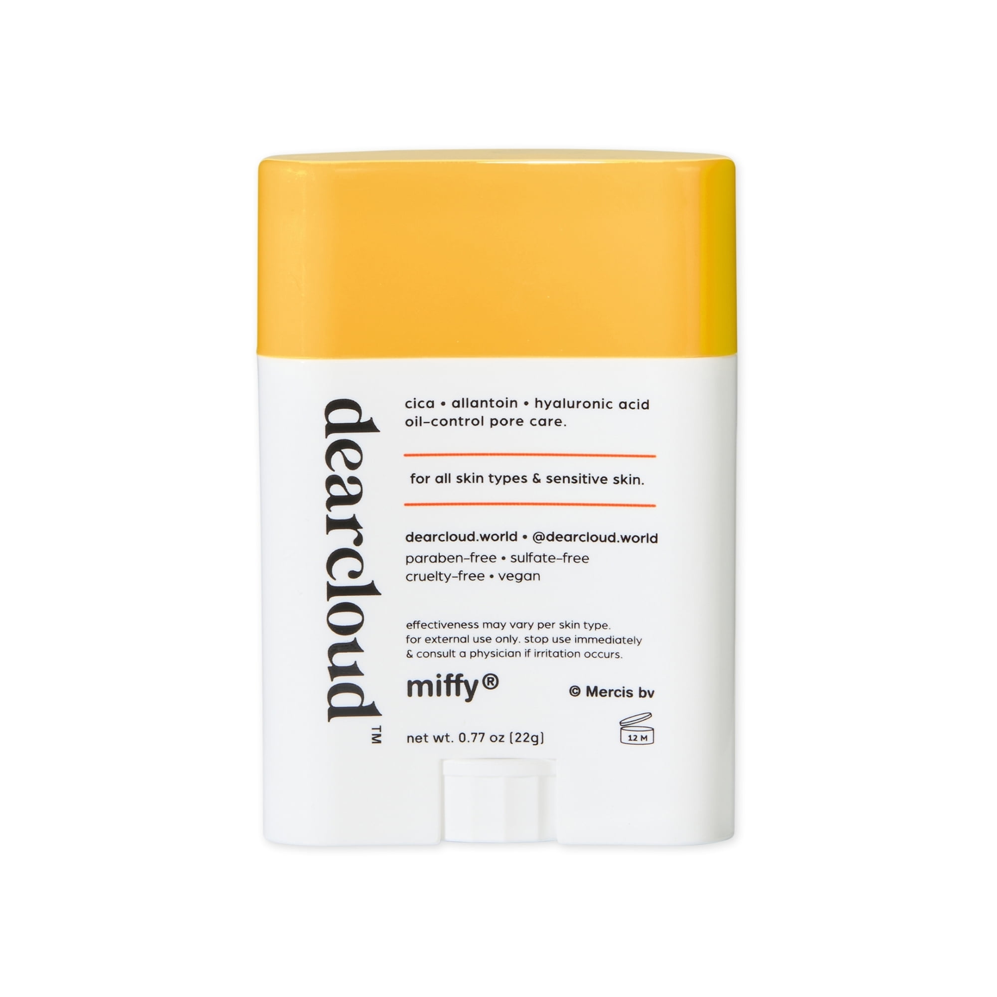 dearcloud x Miffy Sunny Defense Sun Stick SPF 50+ PA++++ – Korean Sunscreen for Face & Travel Size (.77 oz)